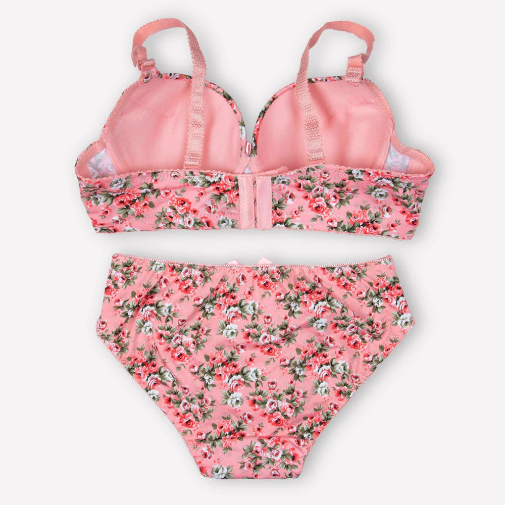 Plum Floral Padded Set