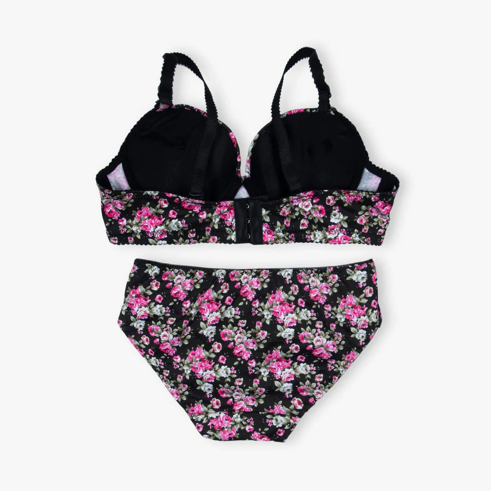 Plum Floral Padded Set