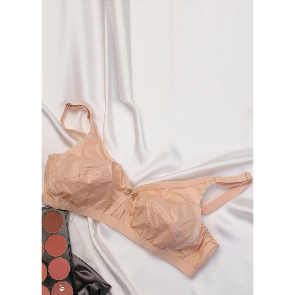 Maroon Lotus - Cotton Non Padded Cross-Over Style Wirefree Bra